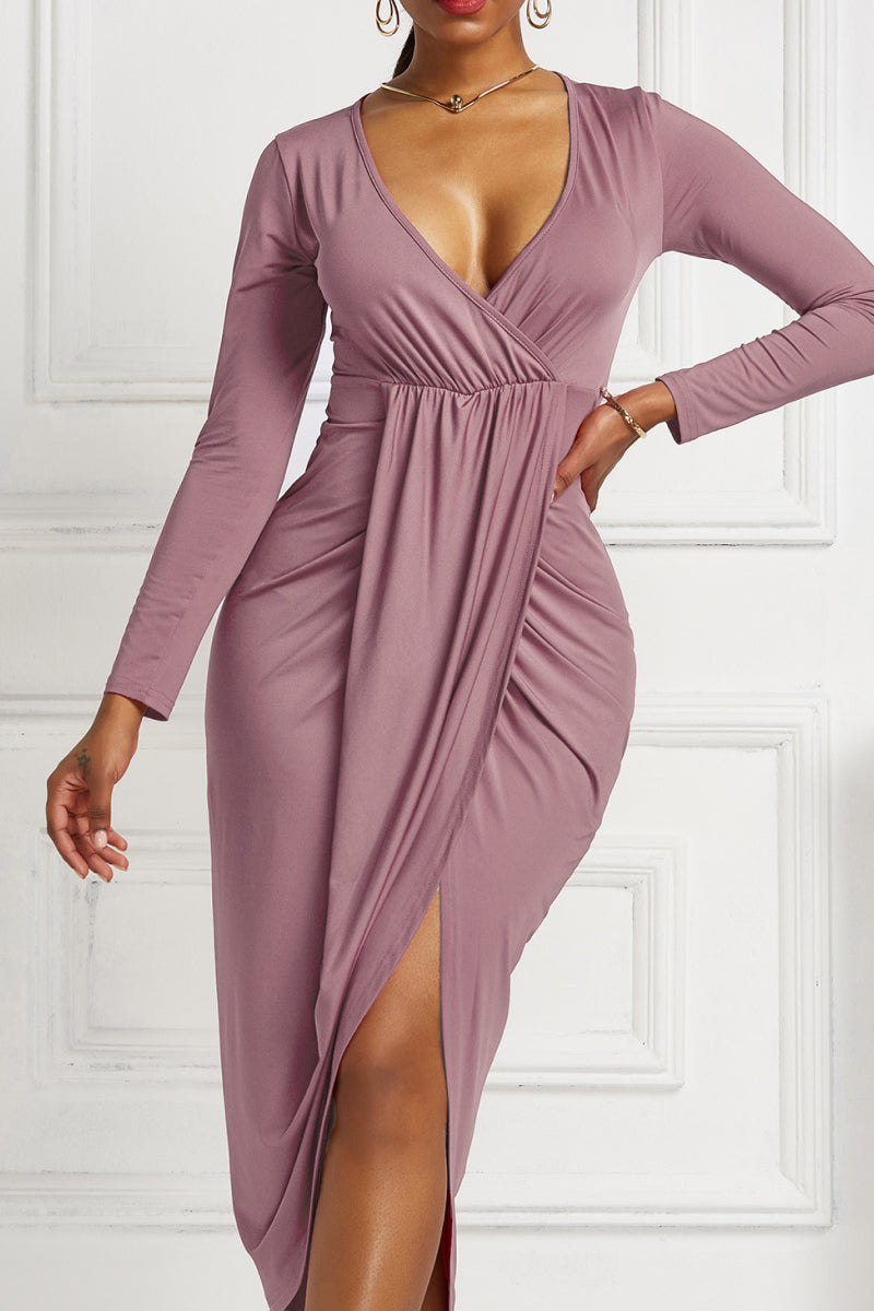 V Neck Wrap Dress – FEMME PRINTS ☀ MORE